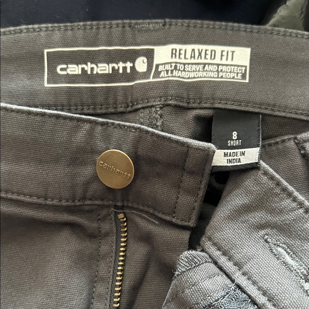 Carhartt Womens The Essential Canvas Pant Dark Gray - Picture 9 of 9